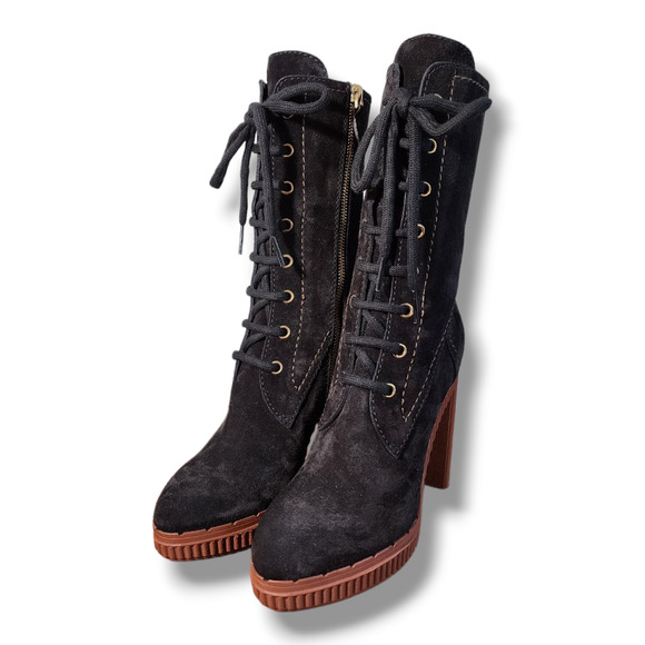 Tod's Brown Suede Altraversione Zip-Up Heel Boots Size 34.5 - Picture 11 of 16